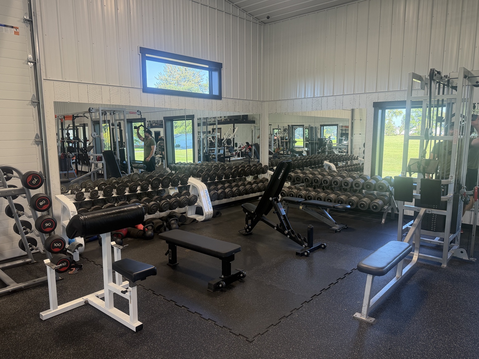 Dumbbell racks and benches