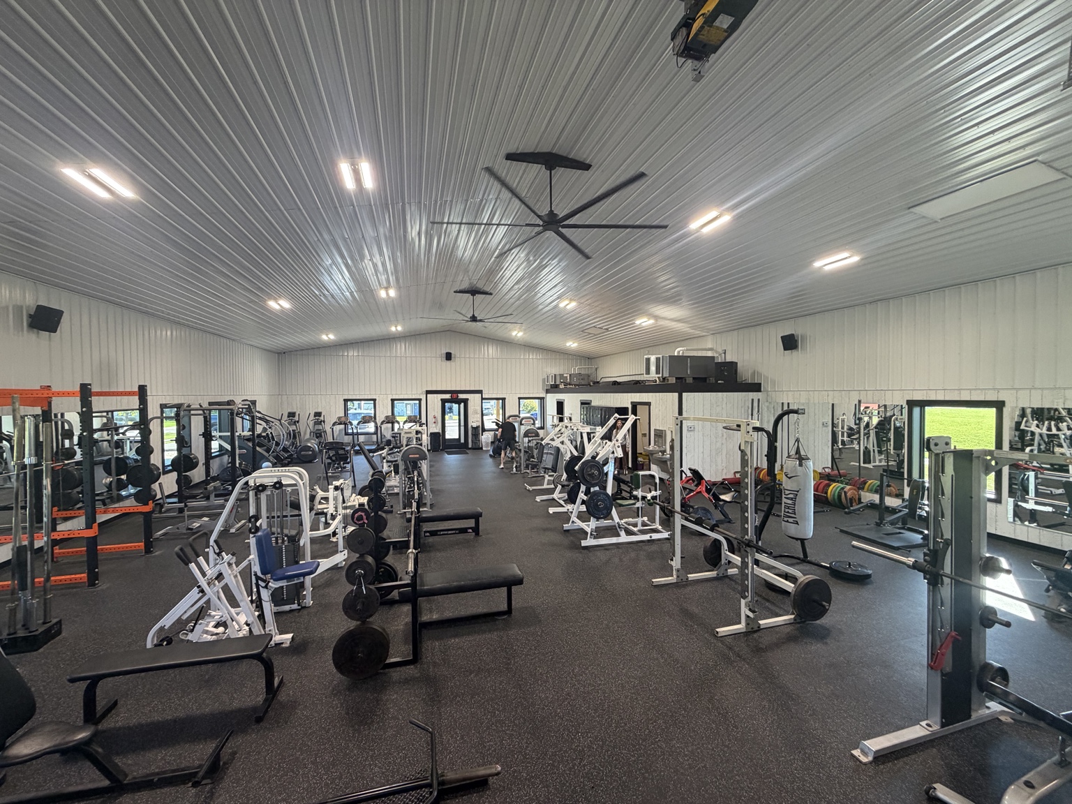 Wide view of the Rock Solid Fitness training floor